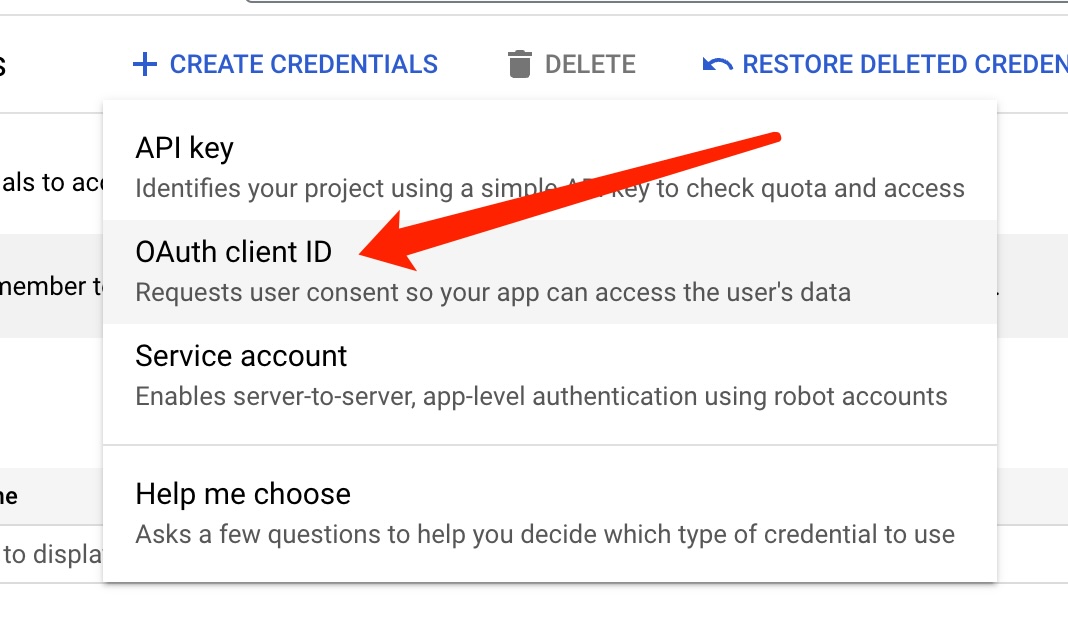 Google select OAuth